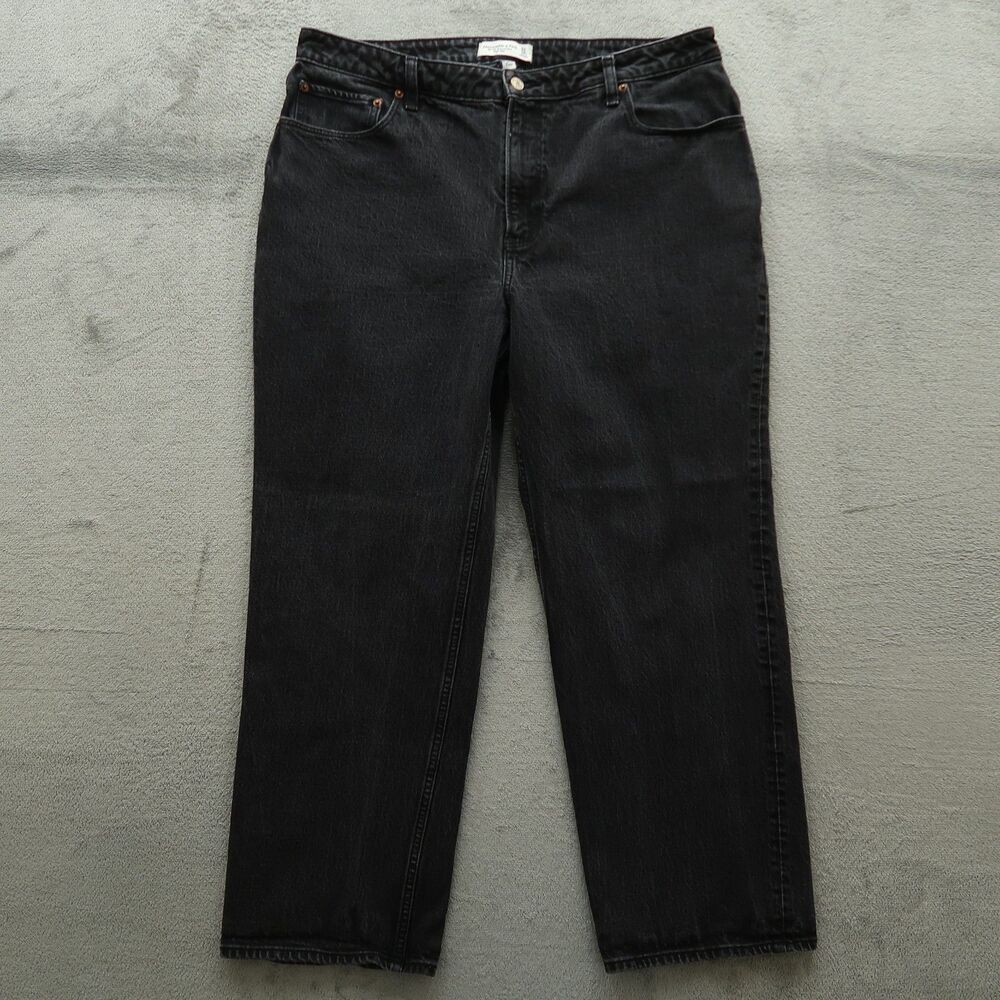 Abercrombie & Fitch Jeans Women's 16S Gray High-Rise 90's Relaxed 28.5" Inseam
